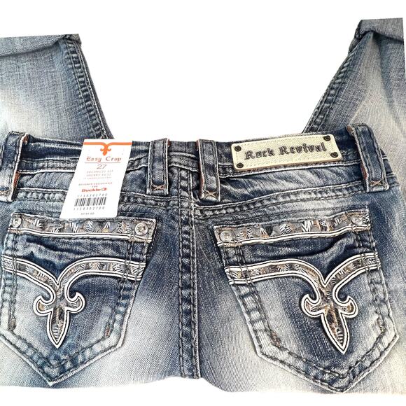 New Rock Revival Sherry Easy Crop Jeans Buckle Exclusive 27 - Picture 3 of 9